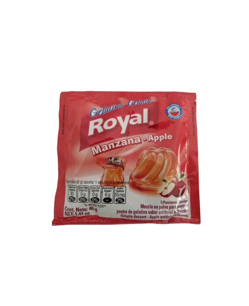 GELATINA ROYAL MANZANA 40G