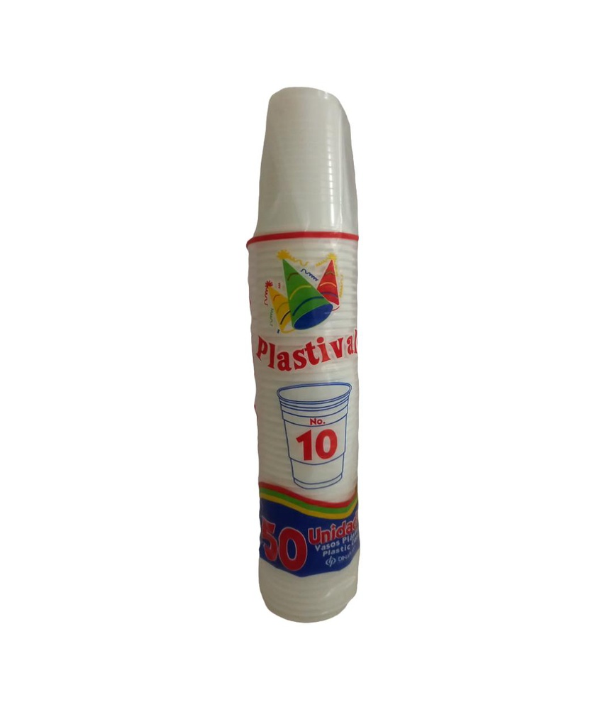 VASOS 10 PLASTIVAL 50U