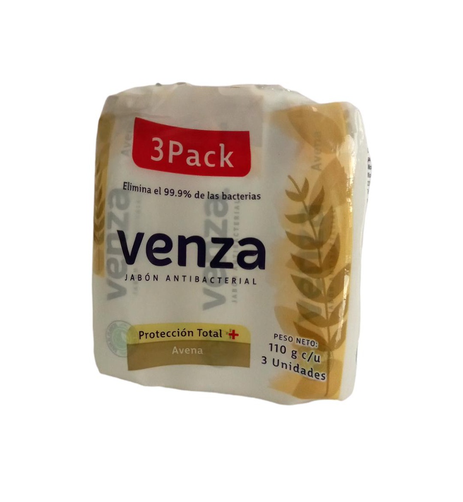 JABON VENZA AVENA 3 PACK 110G 