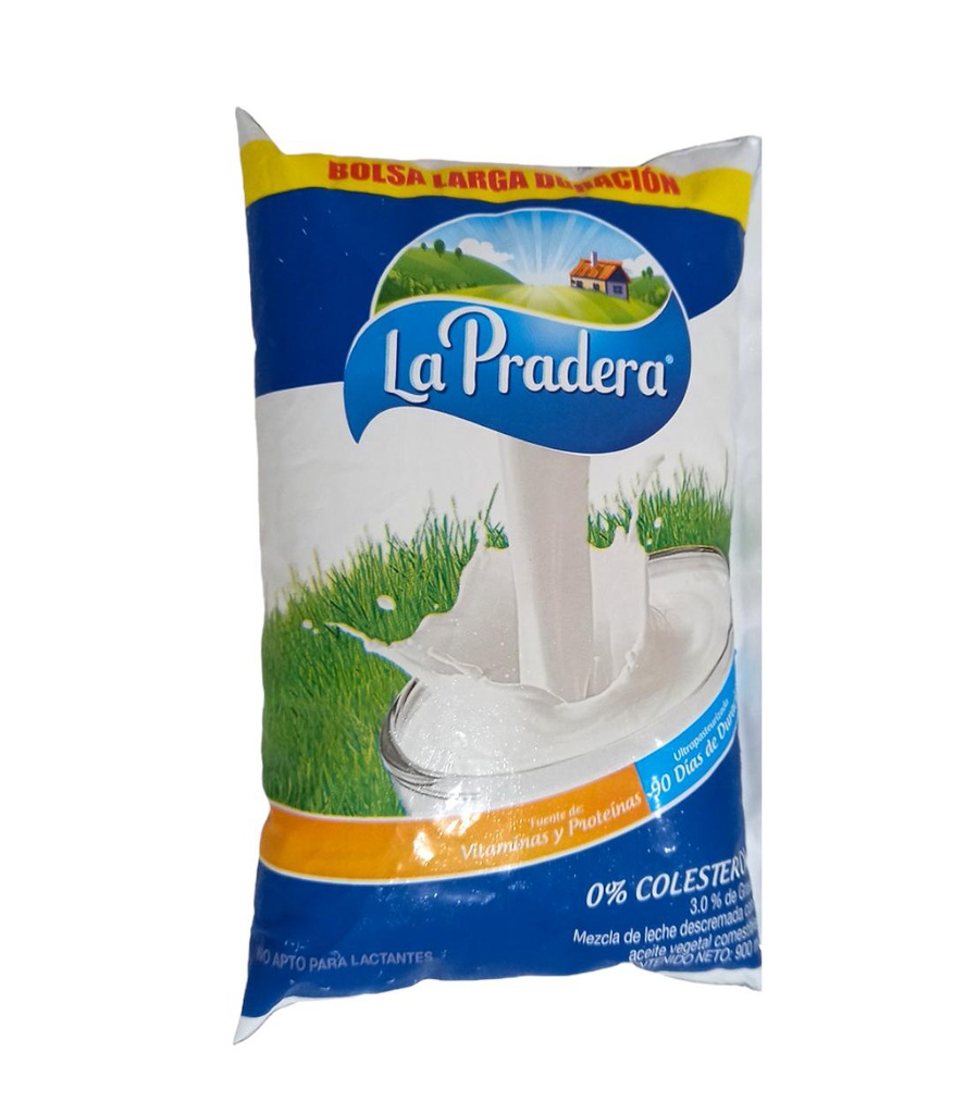 LECHE LA PRADERA EN BOLSA 900ML