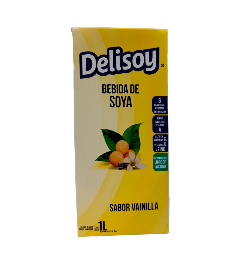 DELISOY EN CAJA BEBIDA SOYA VAINILLA1L