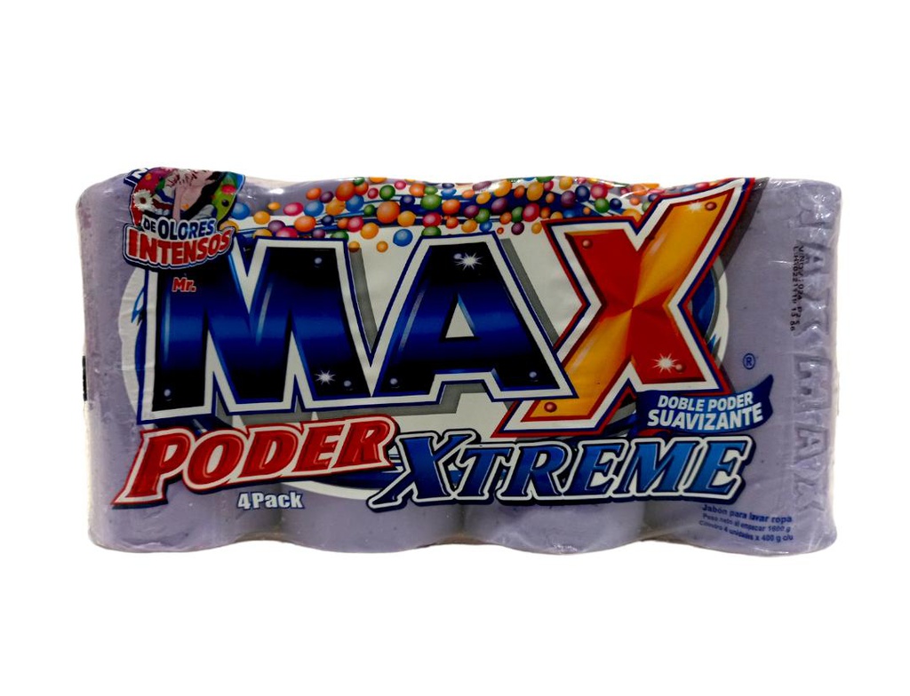JABON MAX PODER LILA 4PACK 