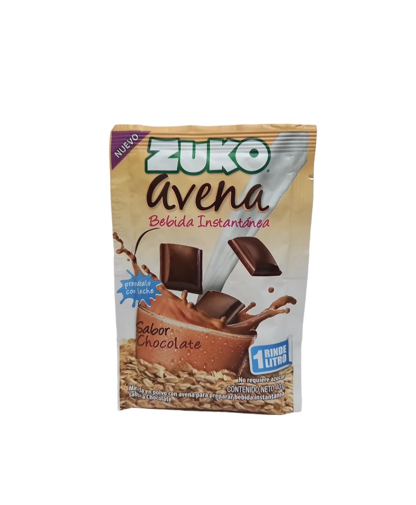 ZUKO AVENA SABOR CHOCOLATE 40G