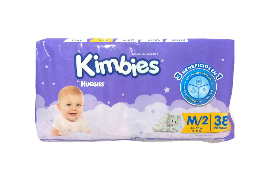 PAÑAL KIMBIES M/2 MEGA 38UN