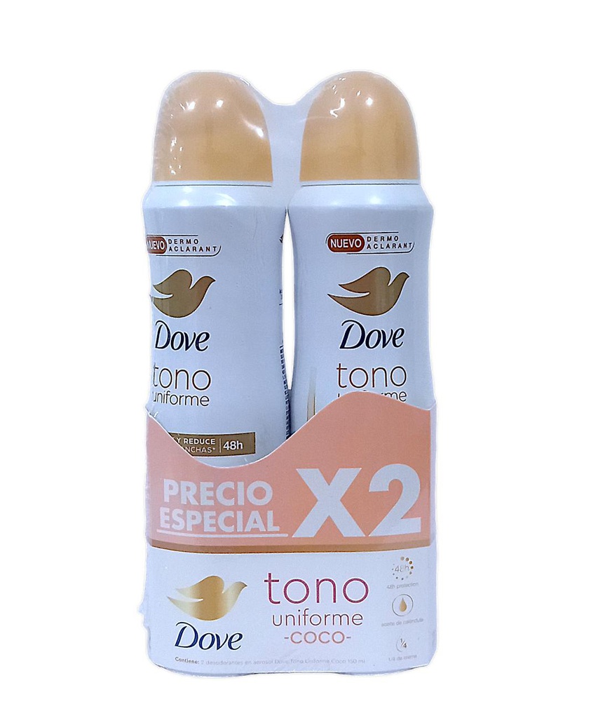 DEO DOVE COCO  2PACK 150ML C/U