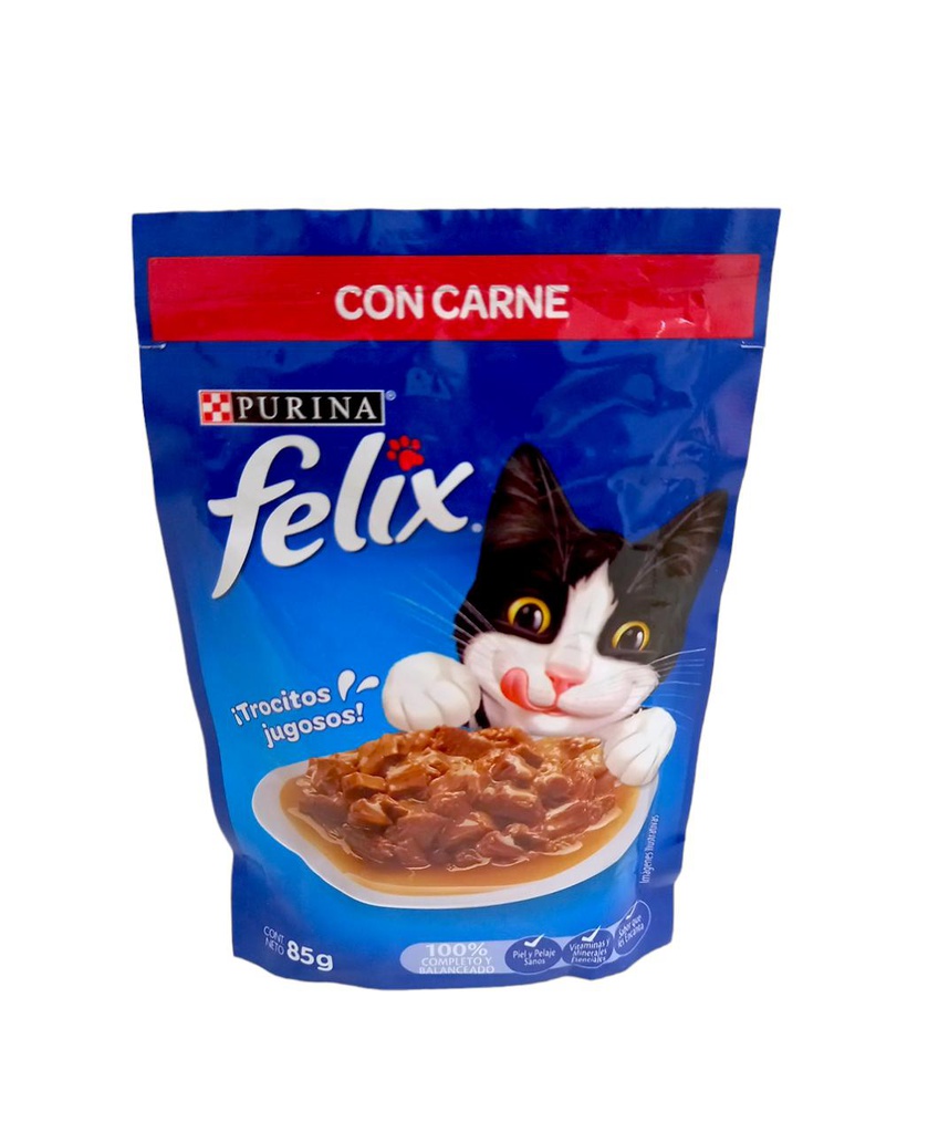 PURINA FELIX CON CARNE 85G TRO