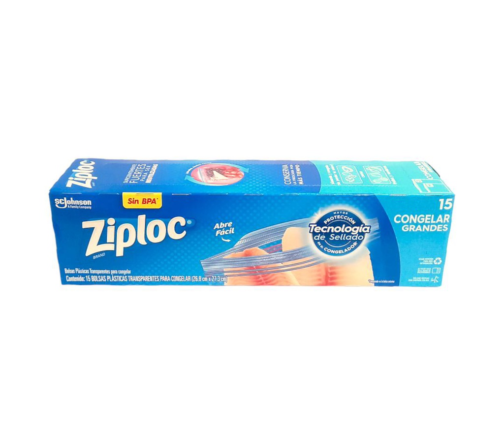 ZIPLOC CONGELAR GRANDE 15