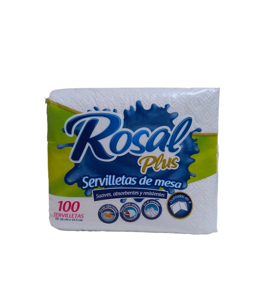 SERVILLETA ROSAL  BLANCA 100U