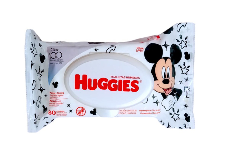 TOALLA HUGGIES MANOS Y CARITAS