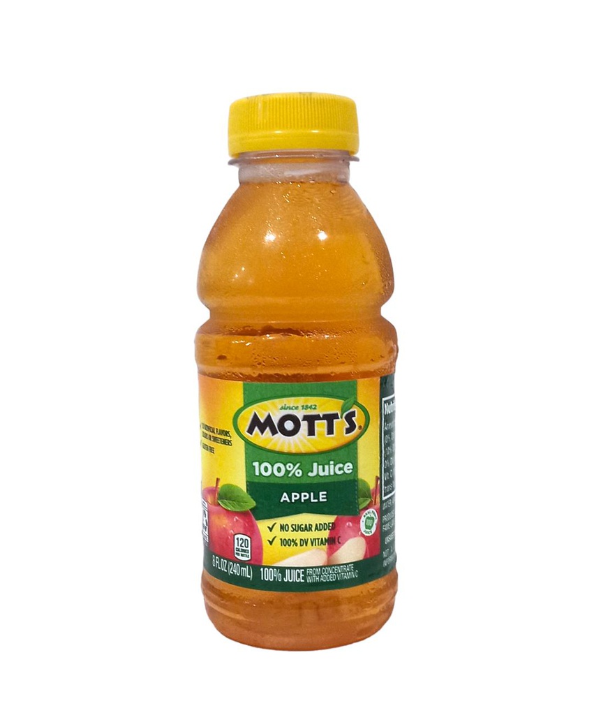 JUGO MOTTS APPLE 100% 8 ONZ