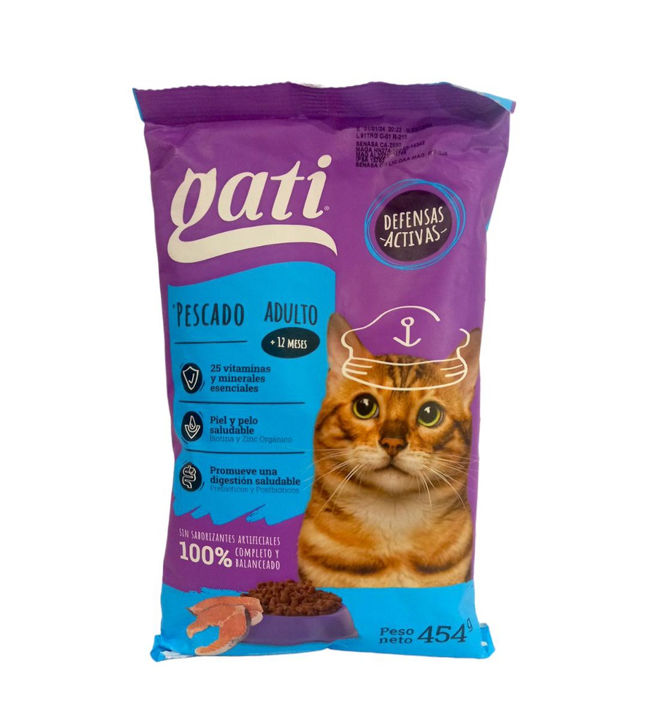 GATI PESCADO ADULTO BOLSA 454G