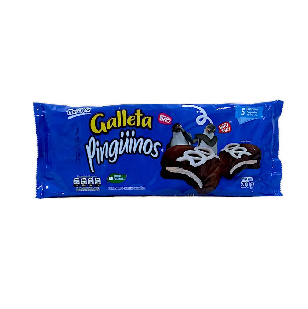 GALLETA PINGUINOS 5 PAQUETES