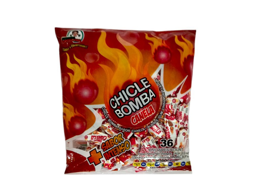 CHICLE BOMBA CANELA 36 UNIDADE