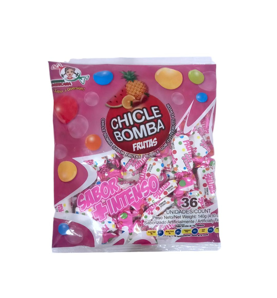 CHICLE BOMBA FRUTA 36UND