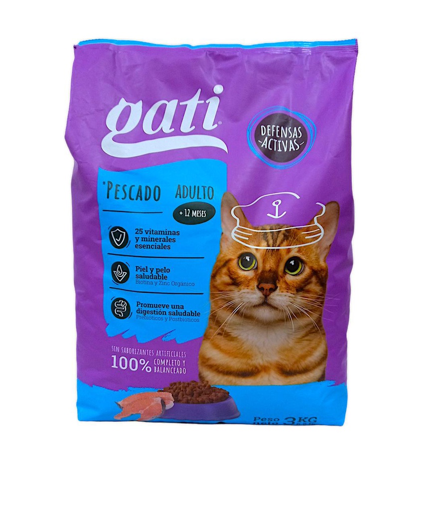 GATI PESCADO ADULTO 3KG/6 6LB