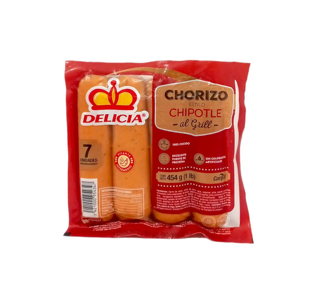 CHORIZO CHIPOTLE AL GRILL 454G