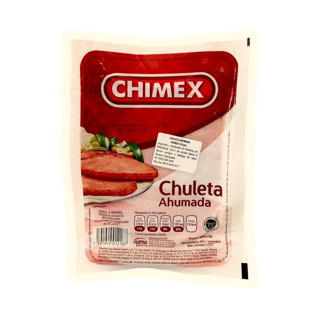 CHULETA AHUMADA CHIMEX 570 GR