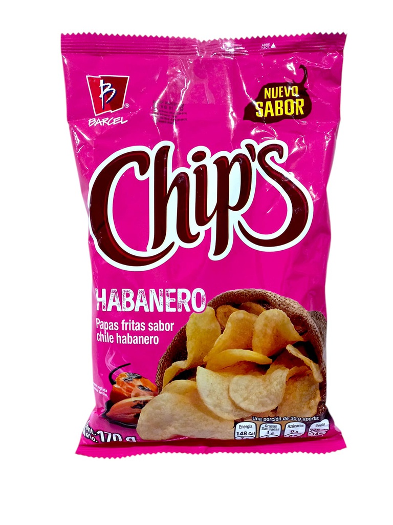 CHIPS HABANERO BARCEL 170G