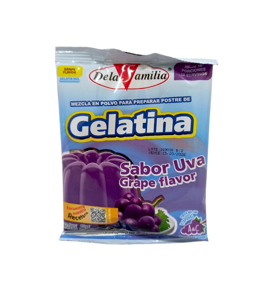 GELATINA SABOR UVA 80 G 