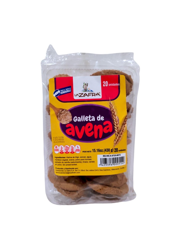 GALLETA DE AVENA LA ZAFRA 20UN