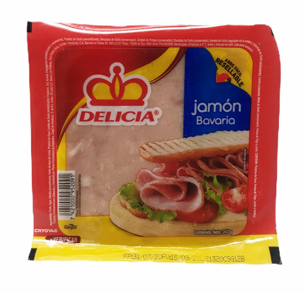 JAMON BAVARIA DELICIA 247G