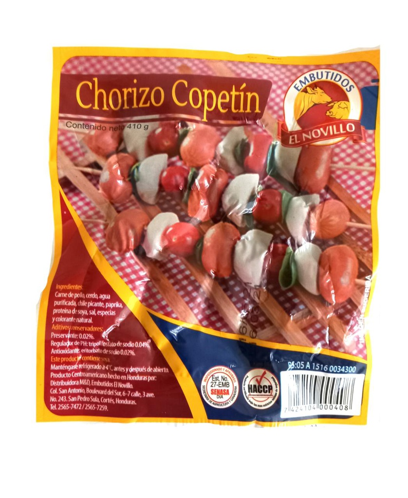 CHORIZO COPETIN 410G NOVILLO