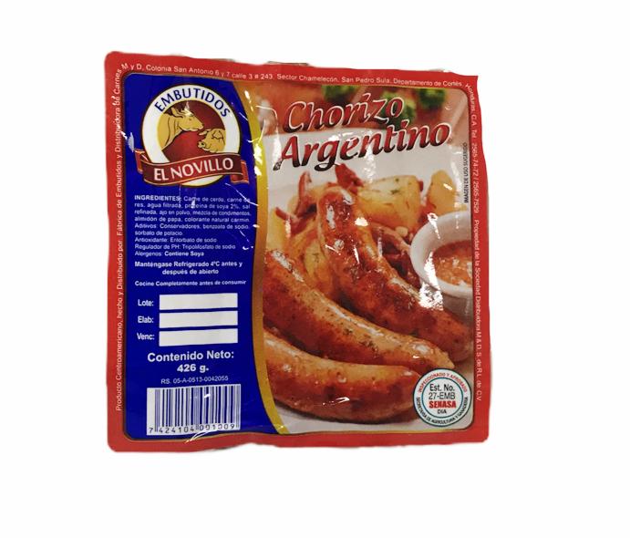 CHORIZO ARGENTINO NOVILLO 1LB