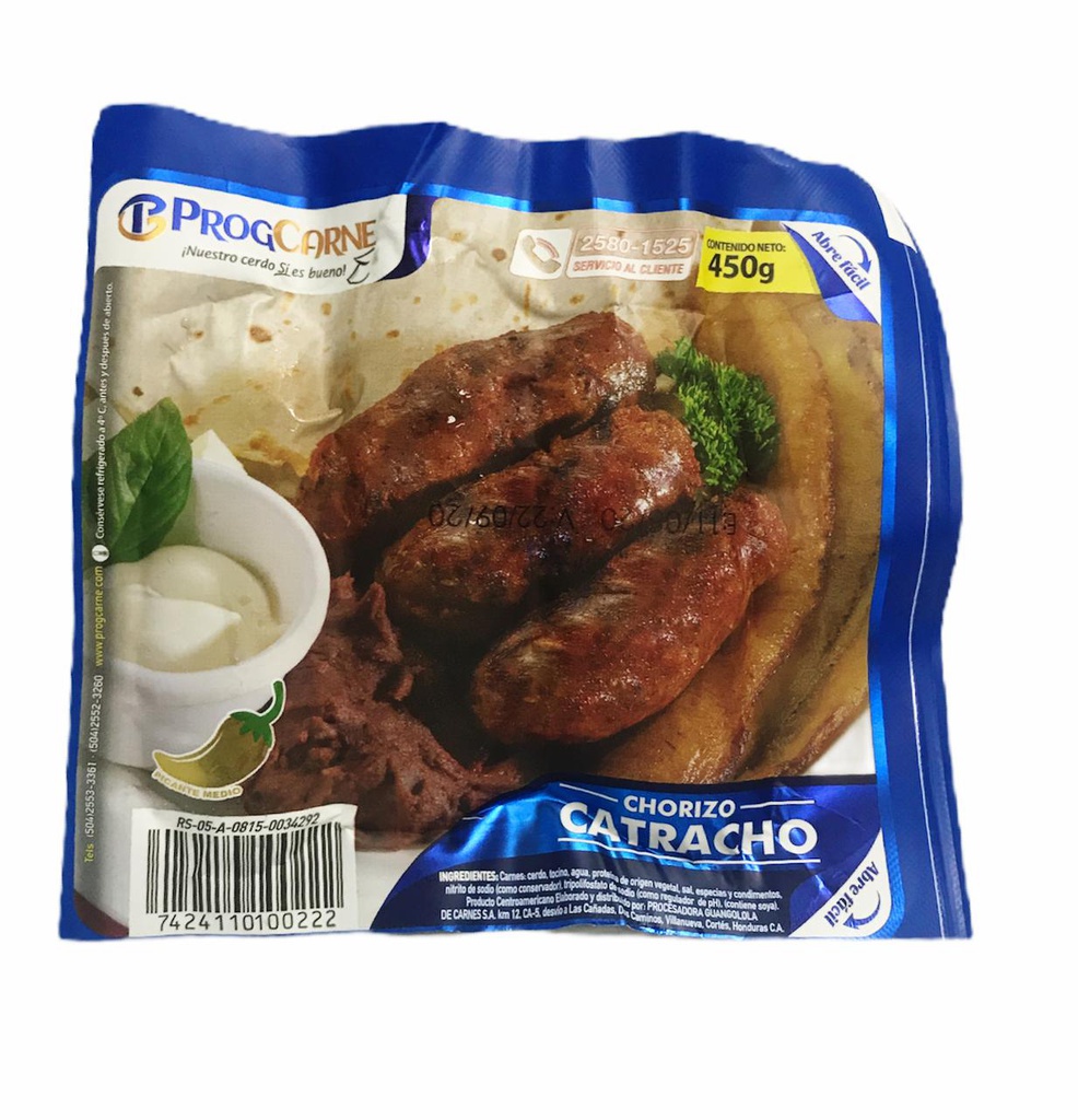 CHORIZO CATRACHO 450 PROGCARNE