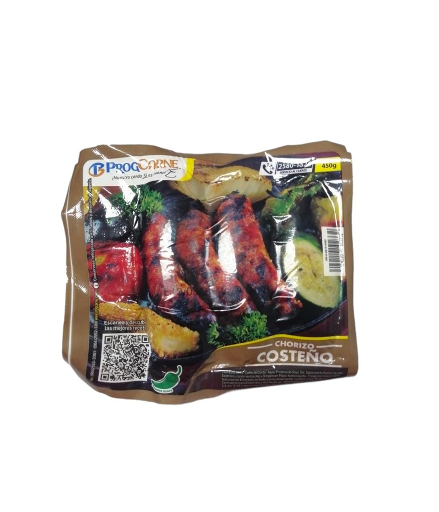 CHORIZO DE CERDO COSTEÑO 450 G