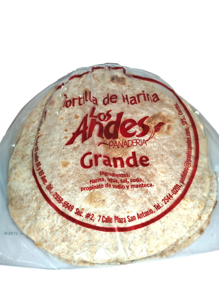 TORTILLA DE HARINA LOS ANDES G