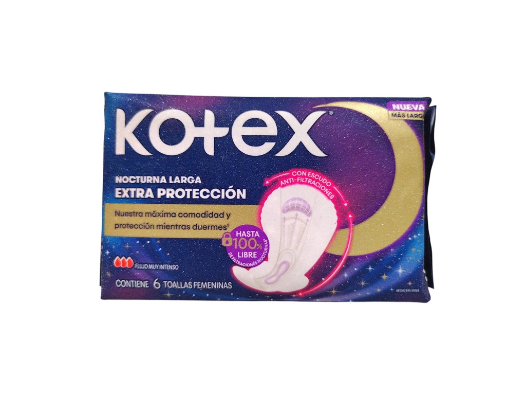 KOTEX NOCTURNA LARGA 6 UNI
