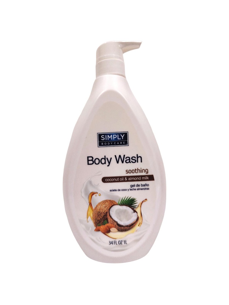 BODY WASH SIMPLY COCONUT 1LT