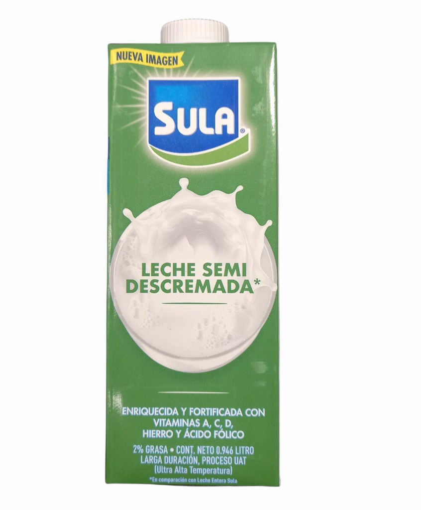 LECHE EN CAJA SEMIDESCREMADA SULA 1 LT