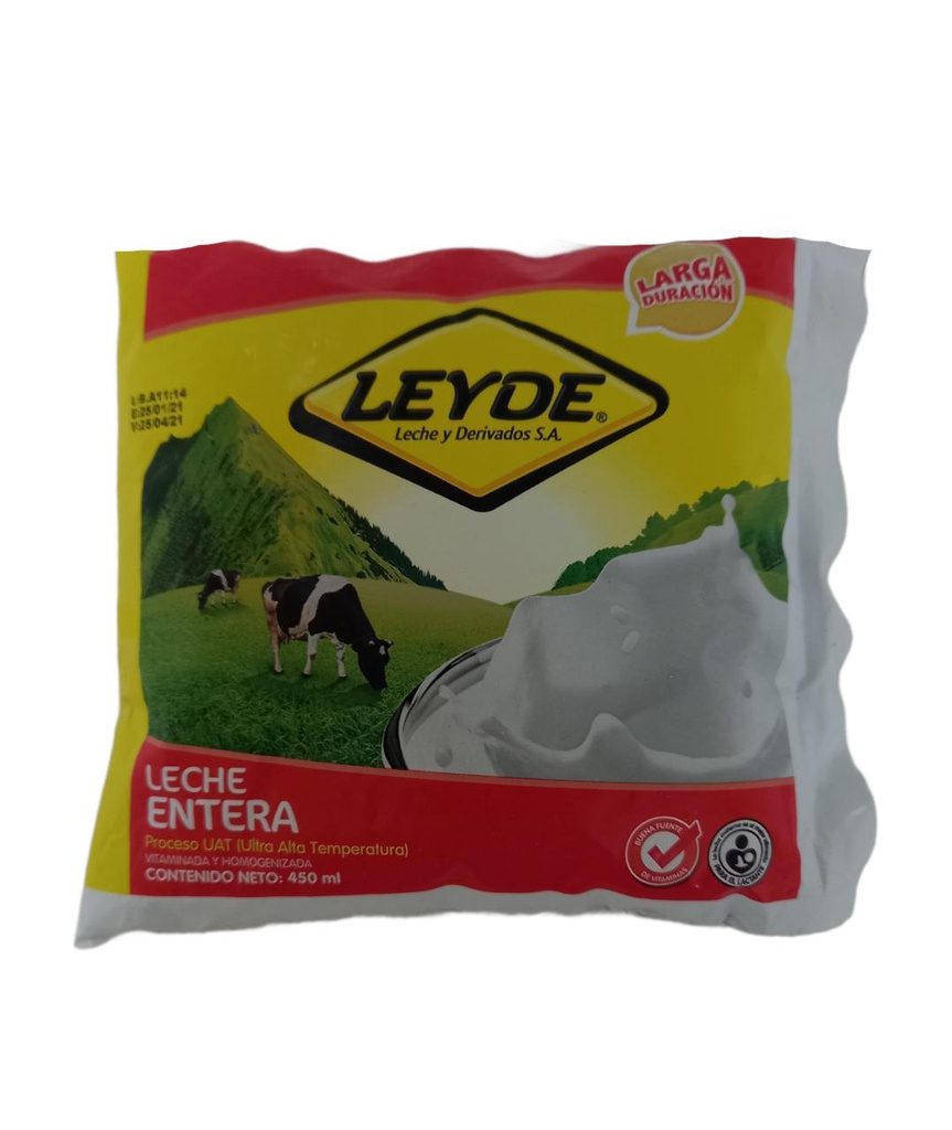 LECHE LEYDE BOLSA ENTERA UHT 473 ML