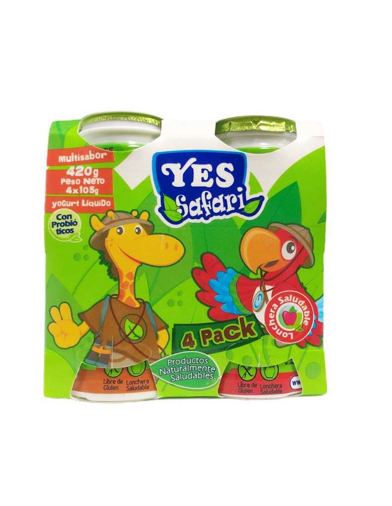 YOGURT YES SAFARI 4 PACK MULTI