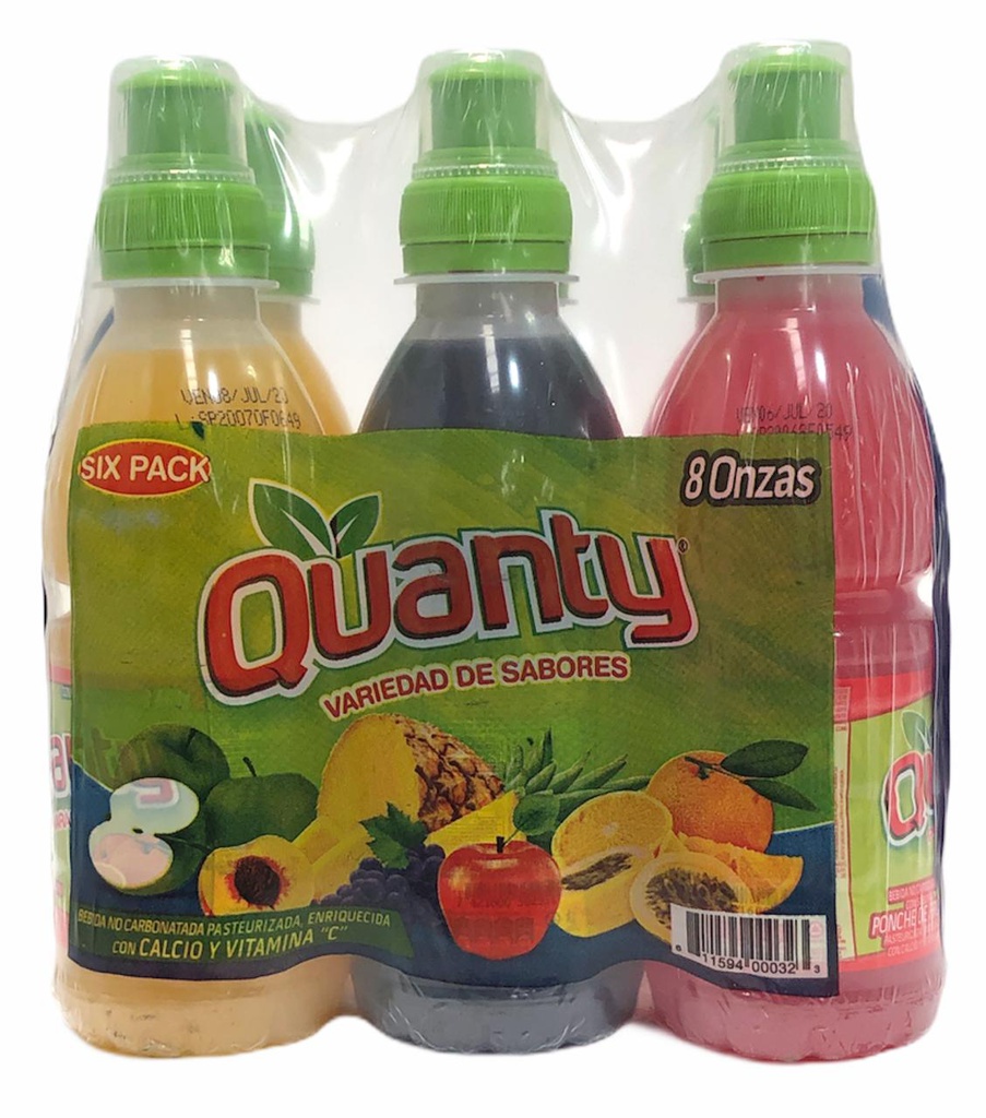 SIX PACK JUGO QUANTY 8OZ