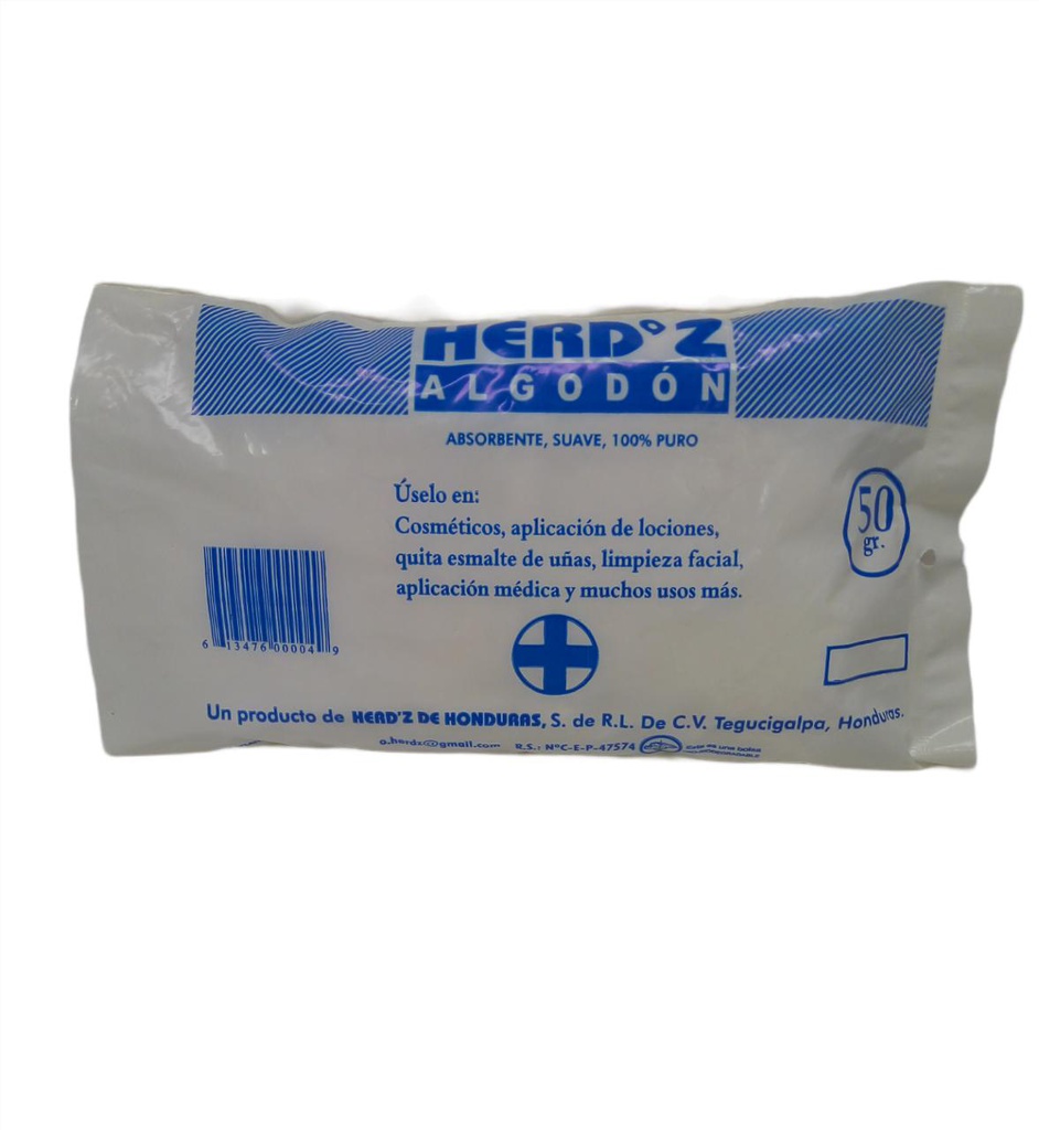 ALGODON HERDZ 50GR 100% PURO