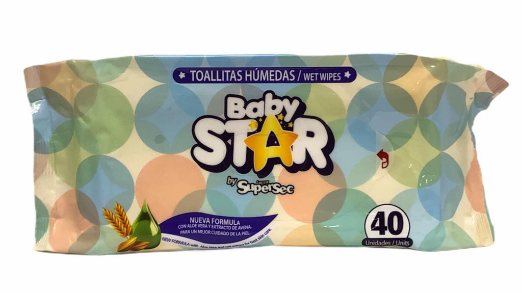 TOALLA HUMEDA BABY STAR 40UN