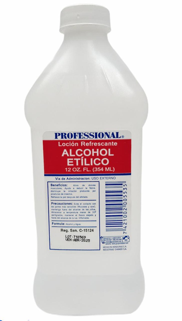 ALCOHOL ETILICO PROFESSIONAL 12ONZAS