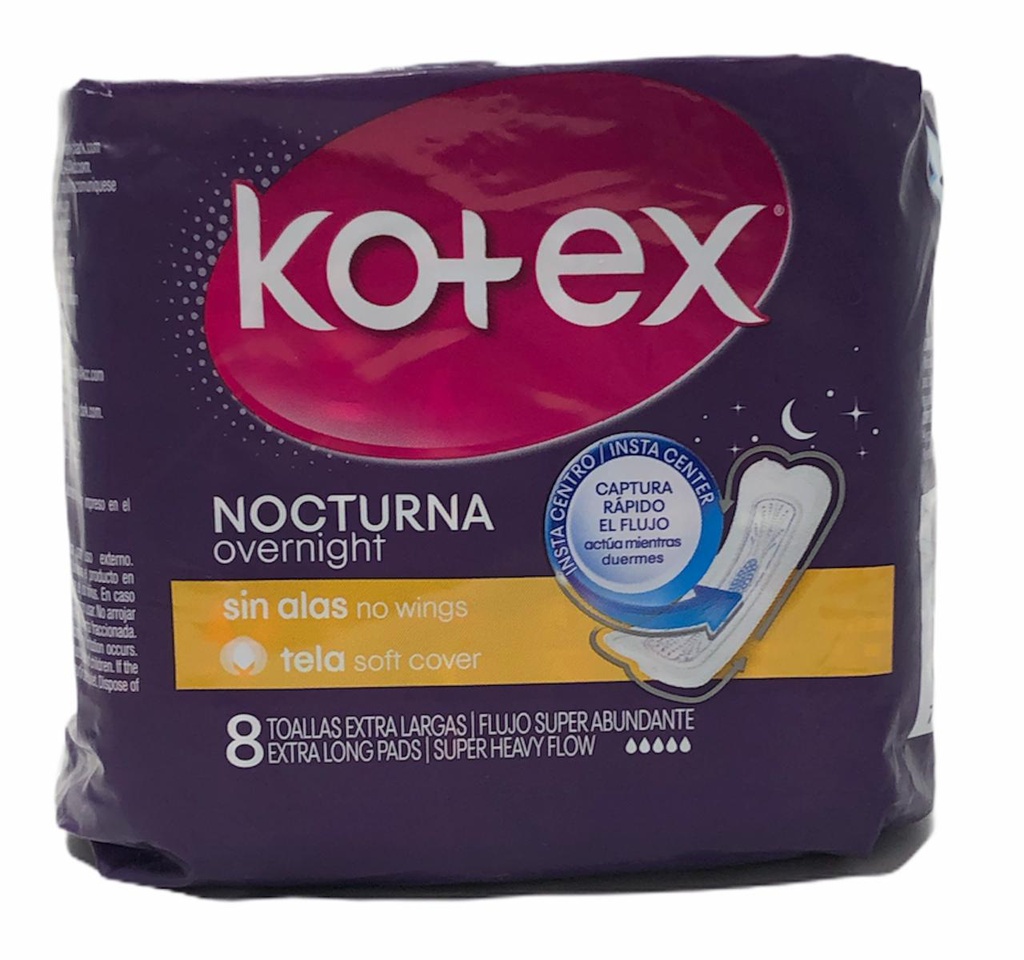 TOALLA KOTEX NOCTURNA PAD SIN