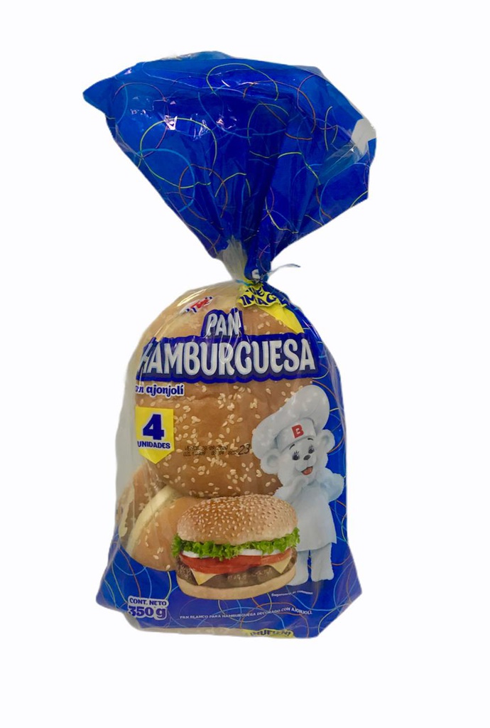 PAN P/HAMBURGUESA 350GR BIMBO 