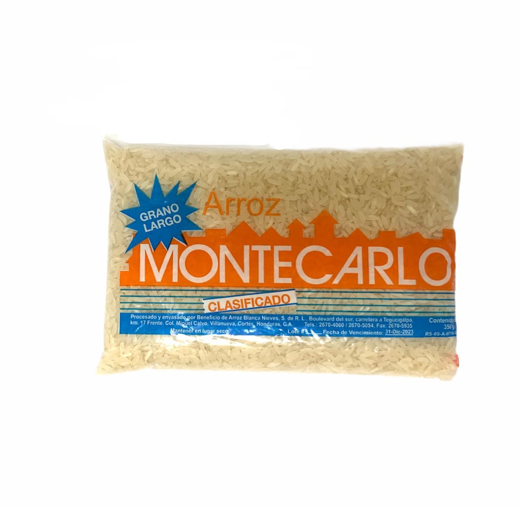 ARROZ BLANCO 350G MONTECARLO 