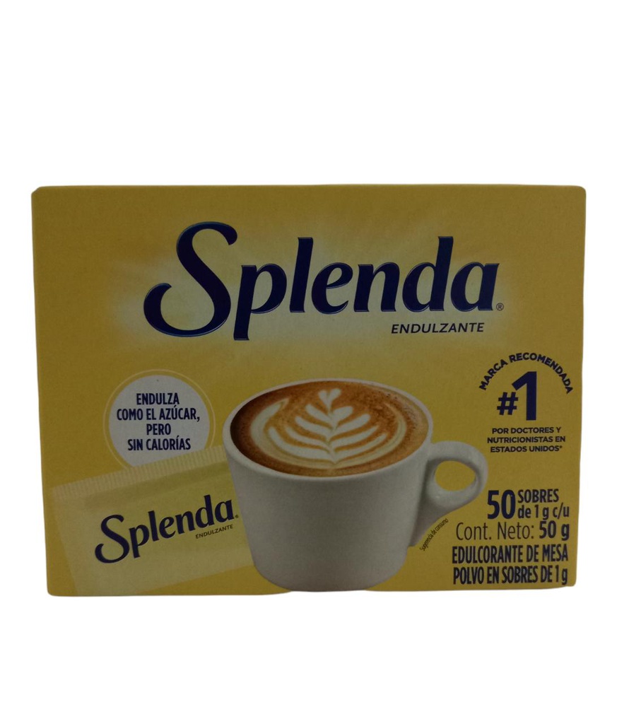 SPLENDA 50 SOBRES INDIVIDUALES