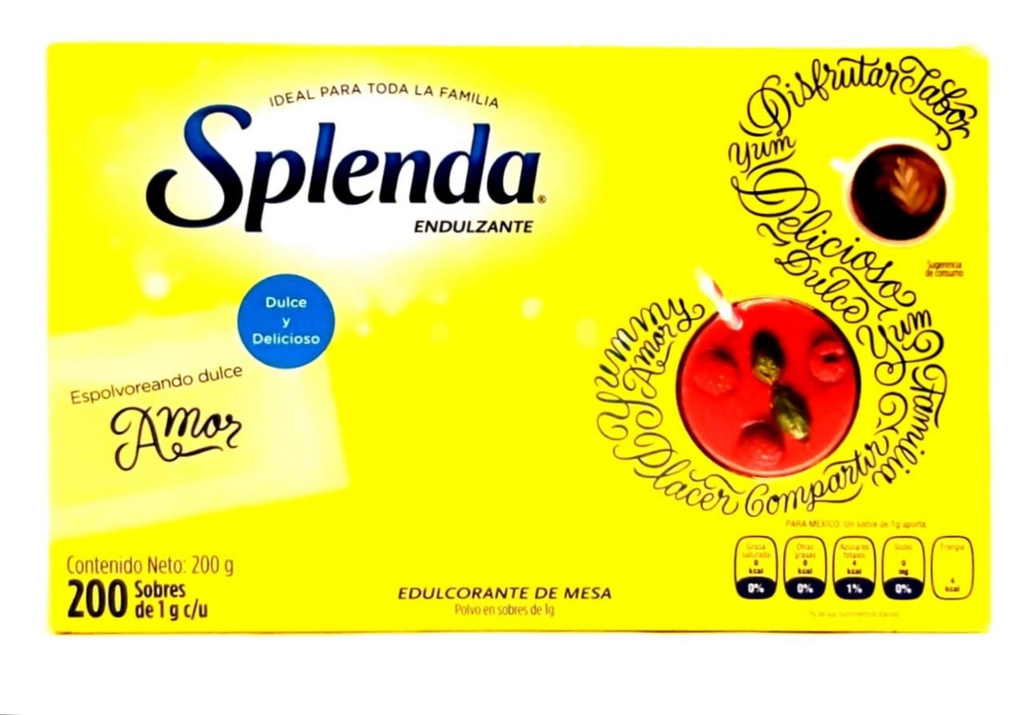 SPLENDA DE 200 SOBRES INDIVIDU