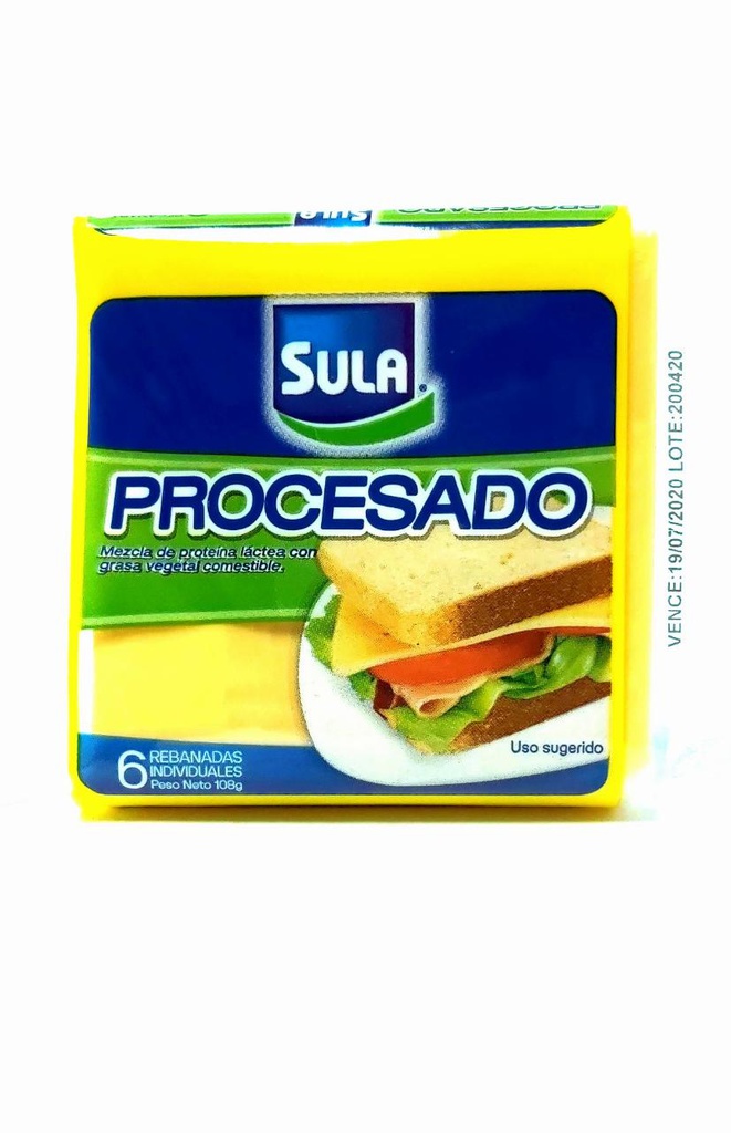 QUESO PROCESADO AMARILLO SULA 