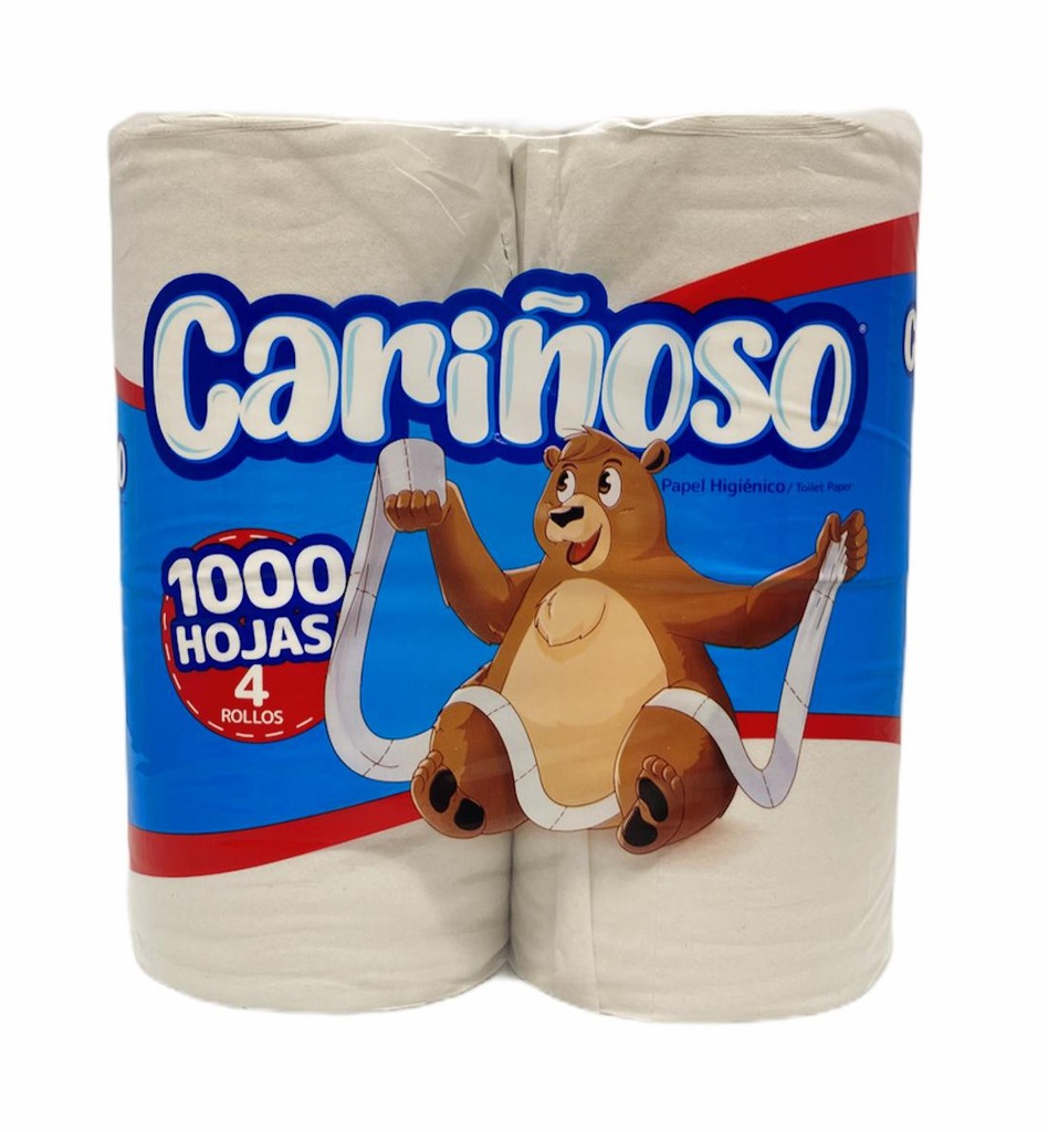 CARIÑOSO 4 ROLLOS 1000 HOJAS