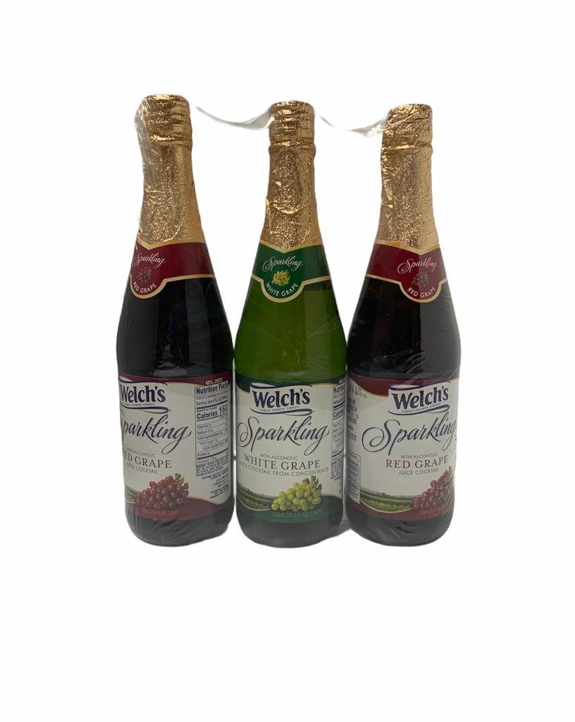 3 PACK WELCHS SPARKLING JUICE 