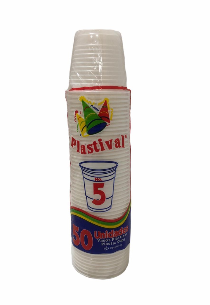 VASO PLASTIVAL #5 50 UNIDADES