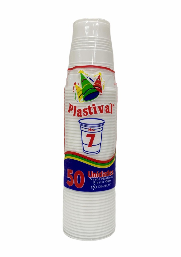 VASO PLASTIVAL #7 50 UNIDADES