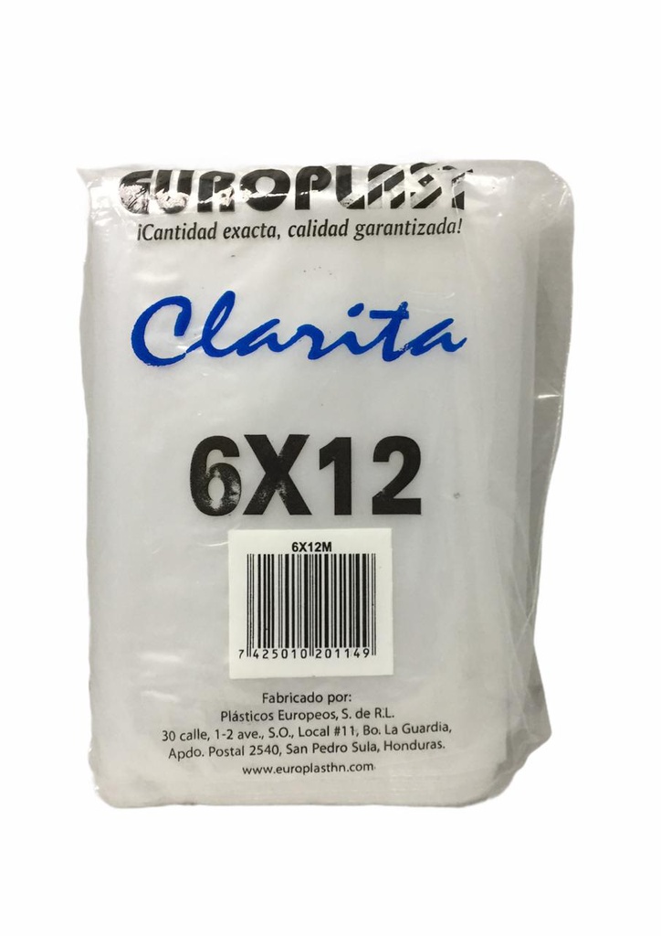 BOLSA 6X12 EUROPLAST CLARITA